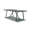 Sophisticated matte black outdoor dining table