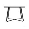 Chic Matte Black Dining Table
