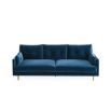 A gorgeous rich blue modern sofa