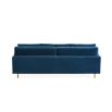 A gorgeous rich blue modern sofa