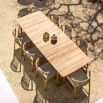 Gorgeous natural dining table with wooden frame
