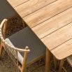 Gorgeous natural dining table with wooden frame
