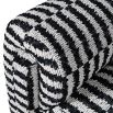 Black and white stripe design bench