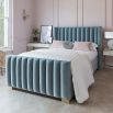 Art deco inspired bed with fluting features
