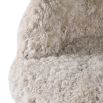 Soft fur swivel chair in beige