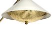 A spectacularly chic task floor standing lamp with a polished brass and white lacquered finish