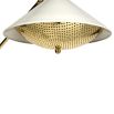 A spectacularly chic task floor standing lamp with a polished brass and white lacquered finish