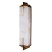 Wall light composed of alabaster with brass accents
