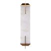 Wall light composed of alabaster with brass accents