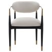 Soho Dining Chair - Ebony/Brass