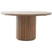 Readed Oak Round Dining Table