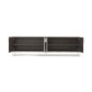 Elegant TV cabinet with shagreen finish and nickel accents