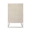 Elegant TV cabinet with shagreen finish and nickel accents