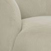 Ivory coloured chaise longue with corduroy style upholstery