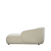 Ivory coloured chaise longue with corduroy style upholstery