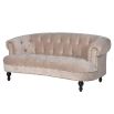 Regal Velvet Button Sofa