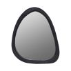 Black framed organic shaped mirror - medium