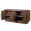 Modern wood sideboard with ribbed details