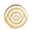 contemporary white and gold bullseye vase 