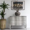 Shabby chic off-white wash two-drawer chest 