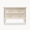 two drawer antique chest with whitewashed wood