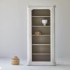 White pine wood five shelf bookcase 