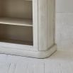 White pine wood five shelf bookcase 