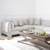 Modern chic style luxury corner sofa with luxury rectangular cushions