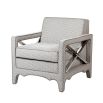 Luxurious grey and white patterned armchair 