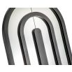Industrial style mirror with matte black curves