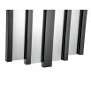 Industrial style mirror with matte black curves