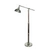 Vintage, telescopic floor lamp in polished nickel with spotlight lamp