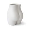 A luxurious white porcelain vase inspired by the human form