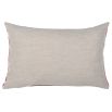 Pink polyester cushion with neutral tone reverse side