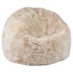 A sumptuously soft New Zealand Sheepskin beanbag with a long wool finish