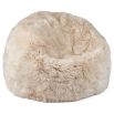 A sumptuously soft New Zealand Sheepskin beanbag with a long wool finish