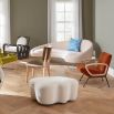 Soft ivory cloud shaped ottoman