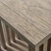 Square wooden side table with slatted sides