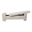 Cream boucle bench with additional storage
