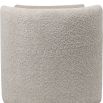 Cream boucle bench with additional storage