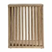 Square wooden side table with slatted sides
