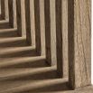 Square wooden side table with slatted sides