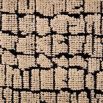 Neutral textured wool rug with black embellishments