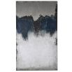 A luxurious moody blue, white and black abstract art piece