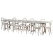 large dining table with whitewash finish