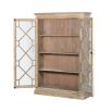 large wooden two-door bookcase cabinet