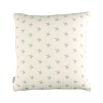 Cream and blue star patterned cushion