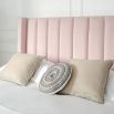 Glamorous fluted lined headboard with petite wings and luxury bed base