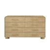 Wooden chest of eight drawers with a rounded silhouette