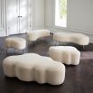 Soft ivory cloud shaped ottoman